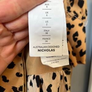 BNWT Nicholas Silk Cheetah mini dress size 2